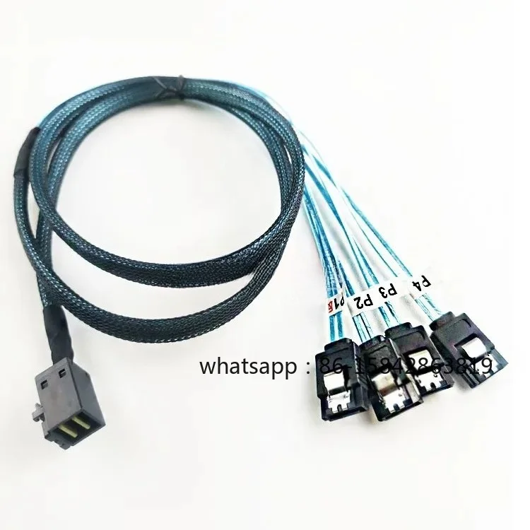 Forward and Reverse Connection Mini SAS HD SFF8643 To 4 Sata Hard Drive Cage Backplane SAS Card Motherboard Data Cable