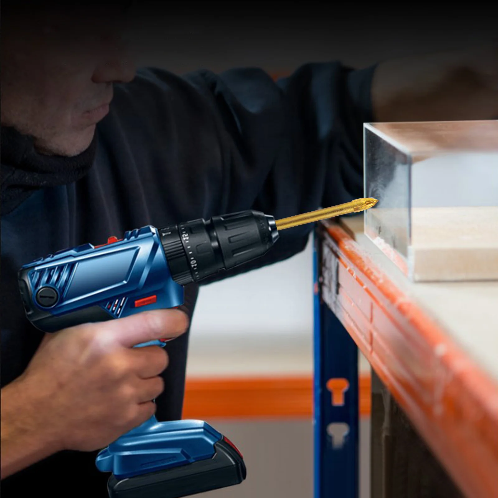 ดอกสว่านเจาะกระเบื้องหัวสามเหลี่ยมปลายคาร์ไบด์ 7 ชิ้น สำหรับเจาะกระจก เซรามิก และวัสดุแข็งอื่นๆ