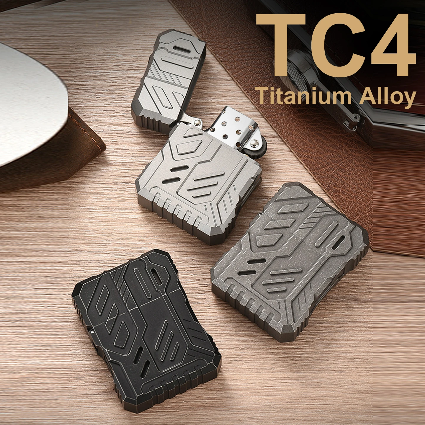 

Чехол для зажигалки из титанового сплава, портативный чехол для зажигалки Edc для кемпинга на открытом воздухе, для пикника, для выживания в дикой природе, аксессуар, A1562