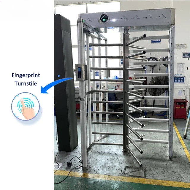 Railway station automatic turnstile access control door full height turnstile