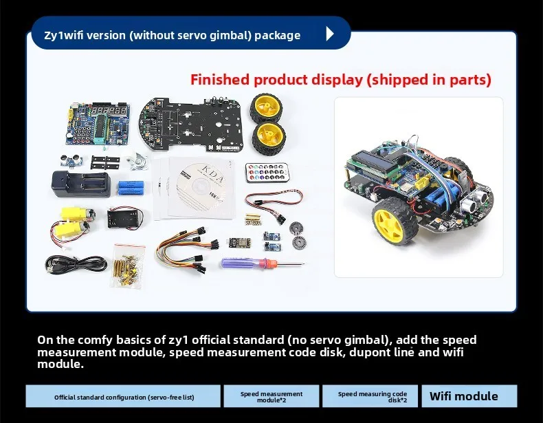 51 MCU Smart Car, Kit DIY Chassis Frame Tracking Obstacle Avoidance Bluetooth Robot Development Board Tracking