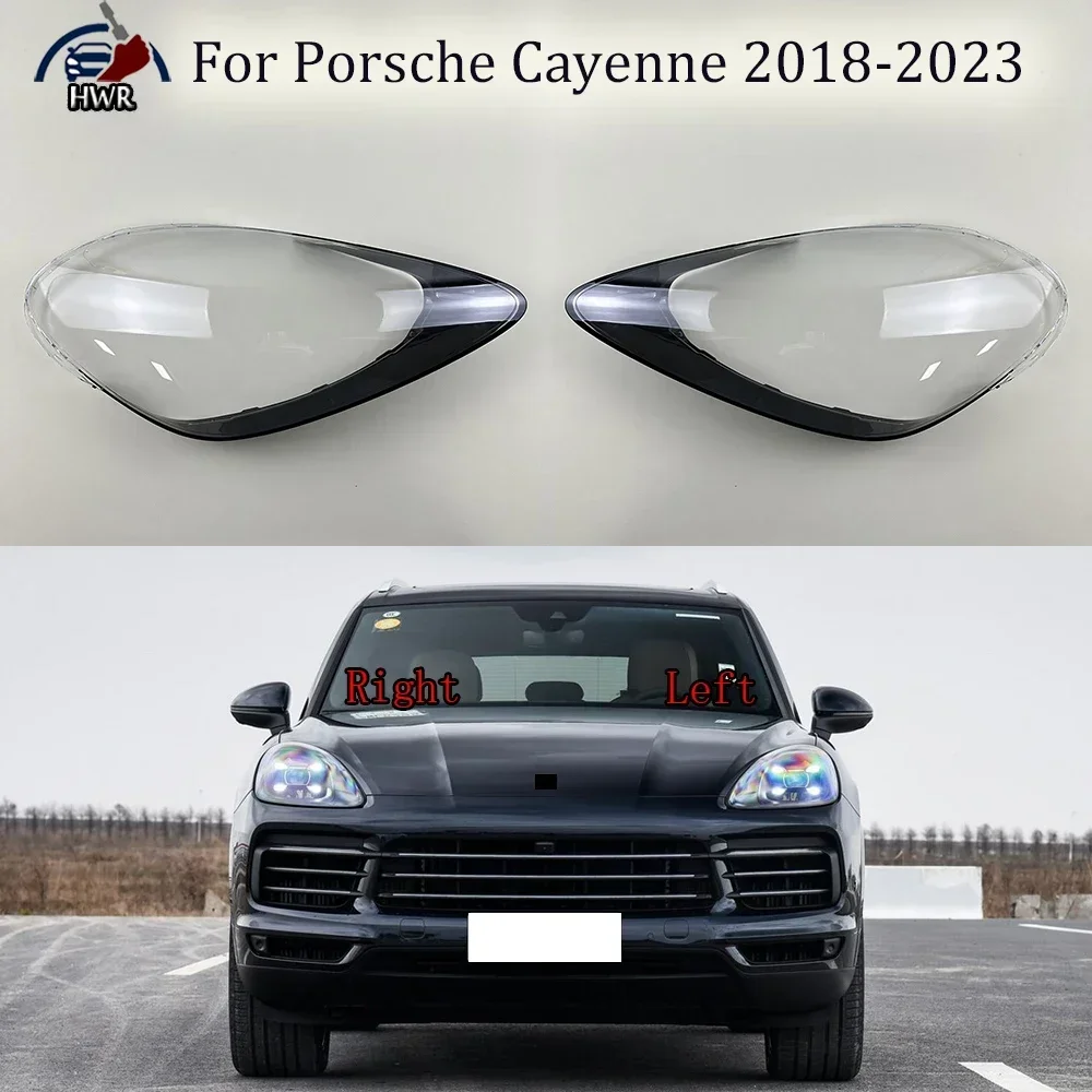 

Front Headlight Cover Headlamp Lamp Shell Mask Lampshade Lens Plexiglass For Porsche Cayenne 2018 2019 2020 2021 2022 2023