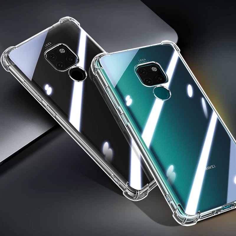

Soft Phone Case for Huawei Mate 20 Pro Lite X 20Pro 20Lite 20X Mate20 5G Airbag Shockproof Silicone Simple Back Cover Slim Funda