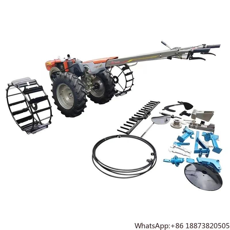 long hand tractor disc plough full set with implements walking tractor with 131 chassis easy to operate