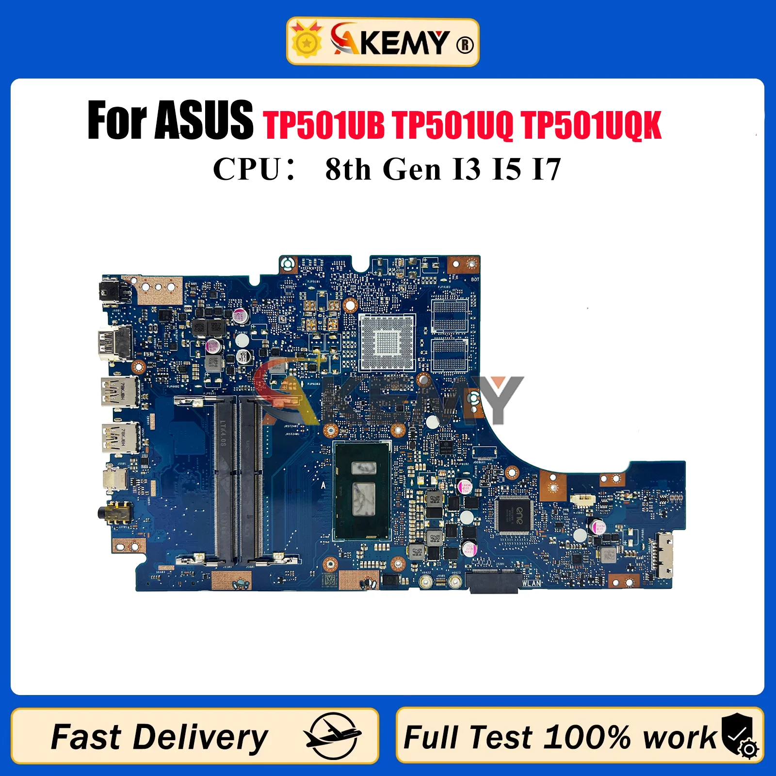 

TP501UA Laptop Motherboard For ASUS VivoBook Flip TP501U TP501UA TP501UB TP501UQ TP501UQK Notebook Mainboard With I3 I5 I7 CPU
