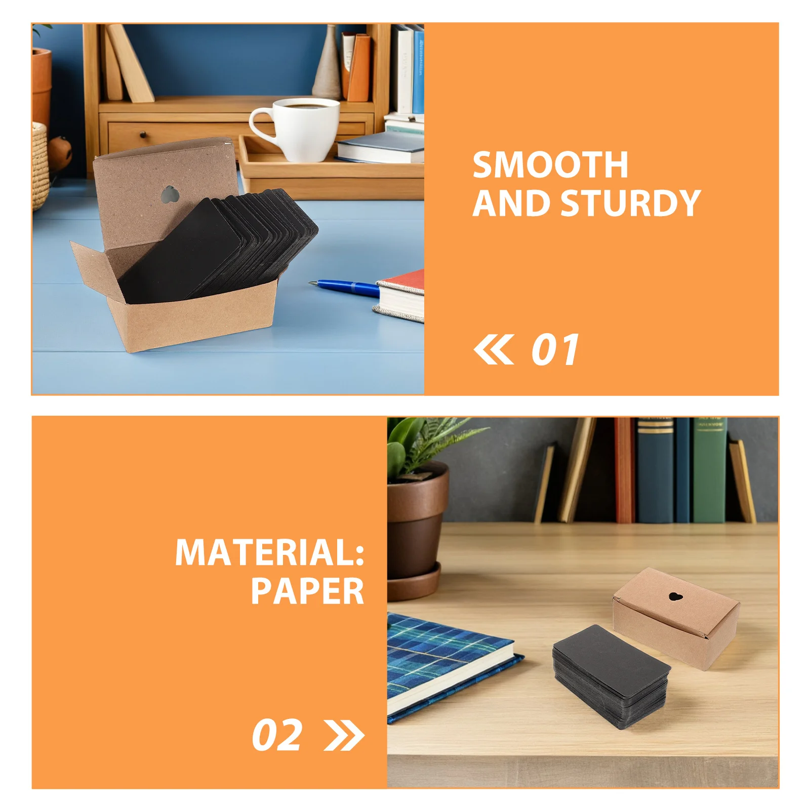 200pcs Blank Black Cardstock Paper, Double Sided Writable Index Cards For Study Flashcards, Wedding Invitations, Diy Crafts,