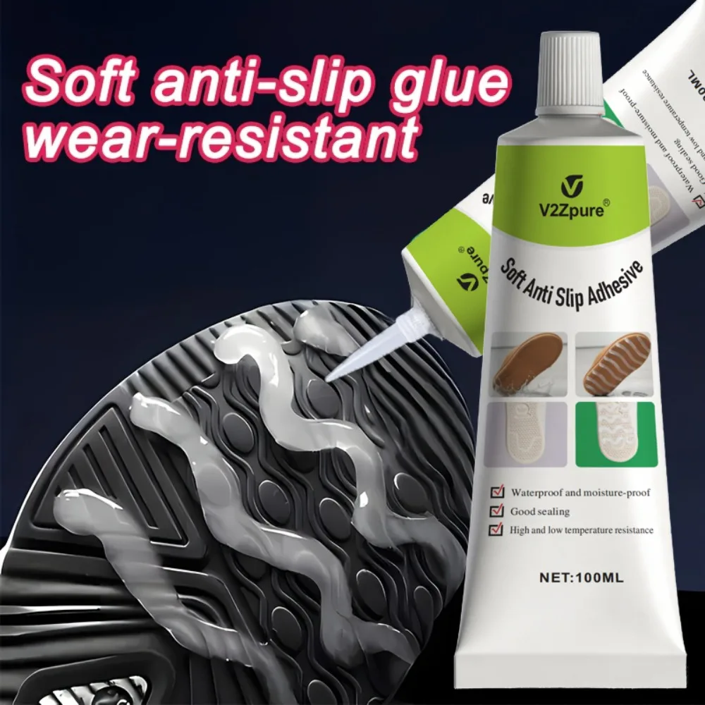 Anti-Slip Shoe Grip Gel: Heavy-Duty Non-Skid Adhesive – Instant Traction on Wet/Rainy/Ice, Wear-Resistant for Sneakers/Boots