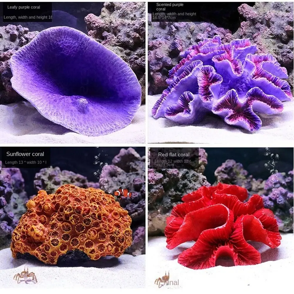 Resin Artificial Coral Model Landscape Making Simulation Fish Tank Ornaments Desktop Adornment Artificial Coral