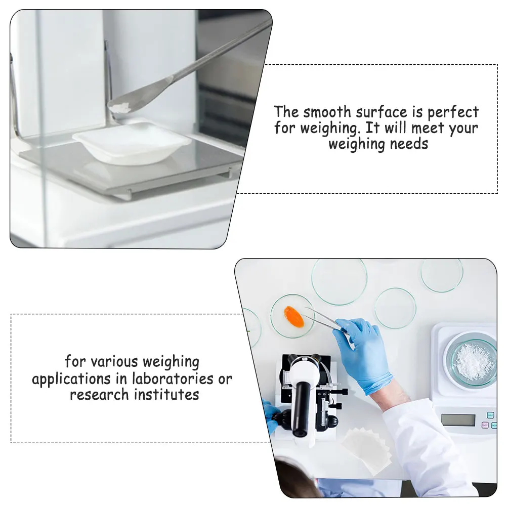 

500 Pcs Weighing Paper Sheets Laboratory Accessories Non Stick Smooth Surface For Accurate Measuring Powders Substances In