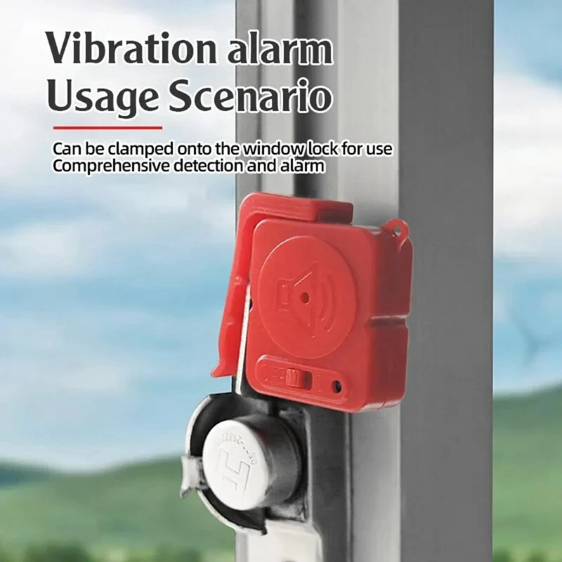 Vibration Alarm Sensors 120Db Ultra-Slim Detector Anti-Theft Burglar Alarm For Home Window Door Bike Bag Security