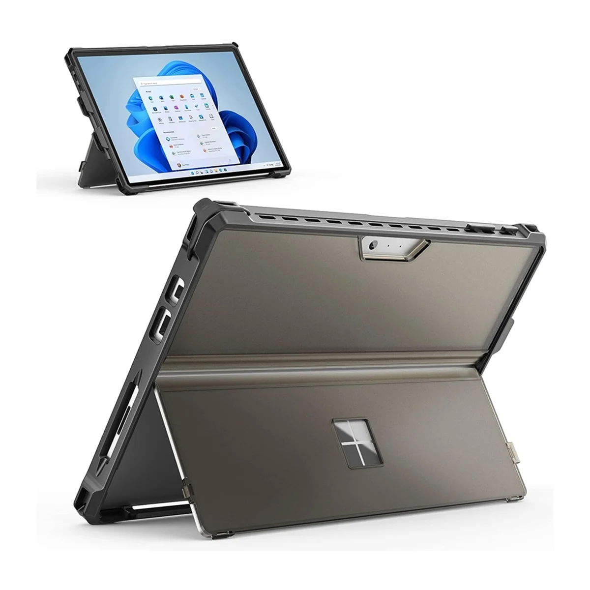 Carcasa rígida para tableta para Microsoft Surface Pro 7 Plus 6 5 Pro 4 LTE, cubierta protectora resistente tipo folio a prueba de golpes, B