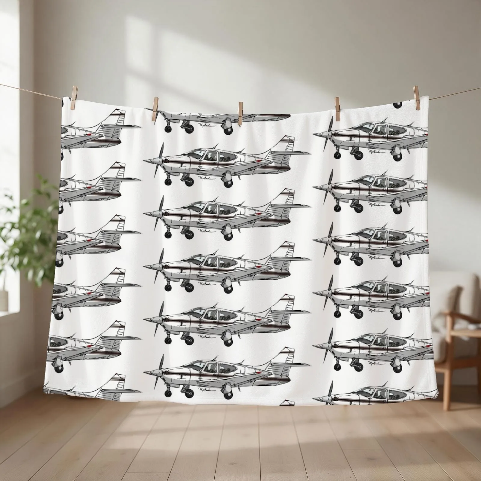 Rockwell Commander CS-DDG Throw Blanket couch cozy soft plush fuzzy picnic outdoor blanket