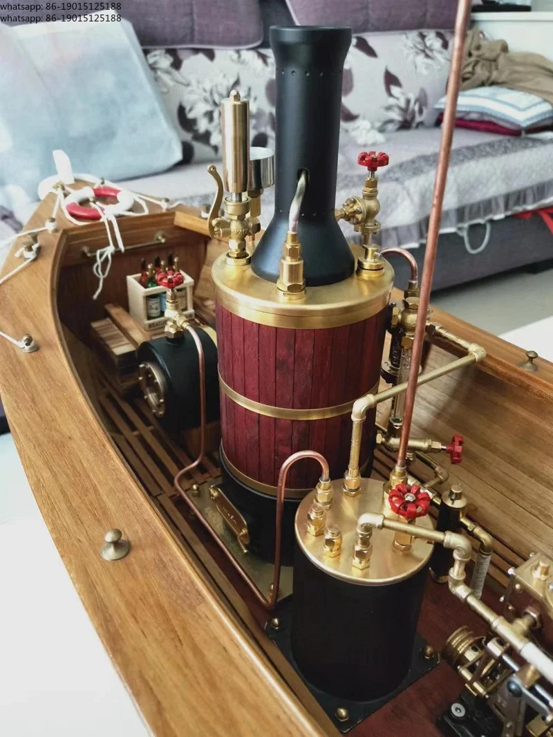 LS80S Vertical Boiler Model with High Thermal Conversion Rate, Steam Engine Model for DIY Ship Model