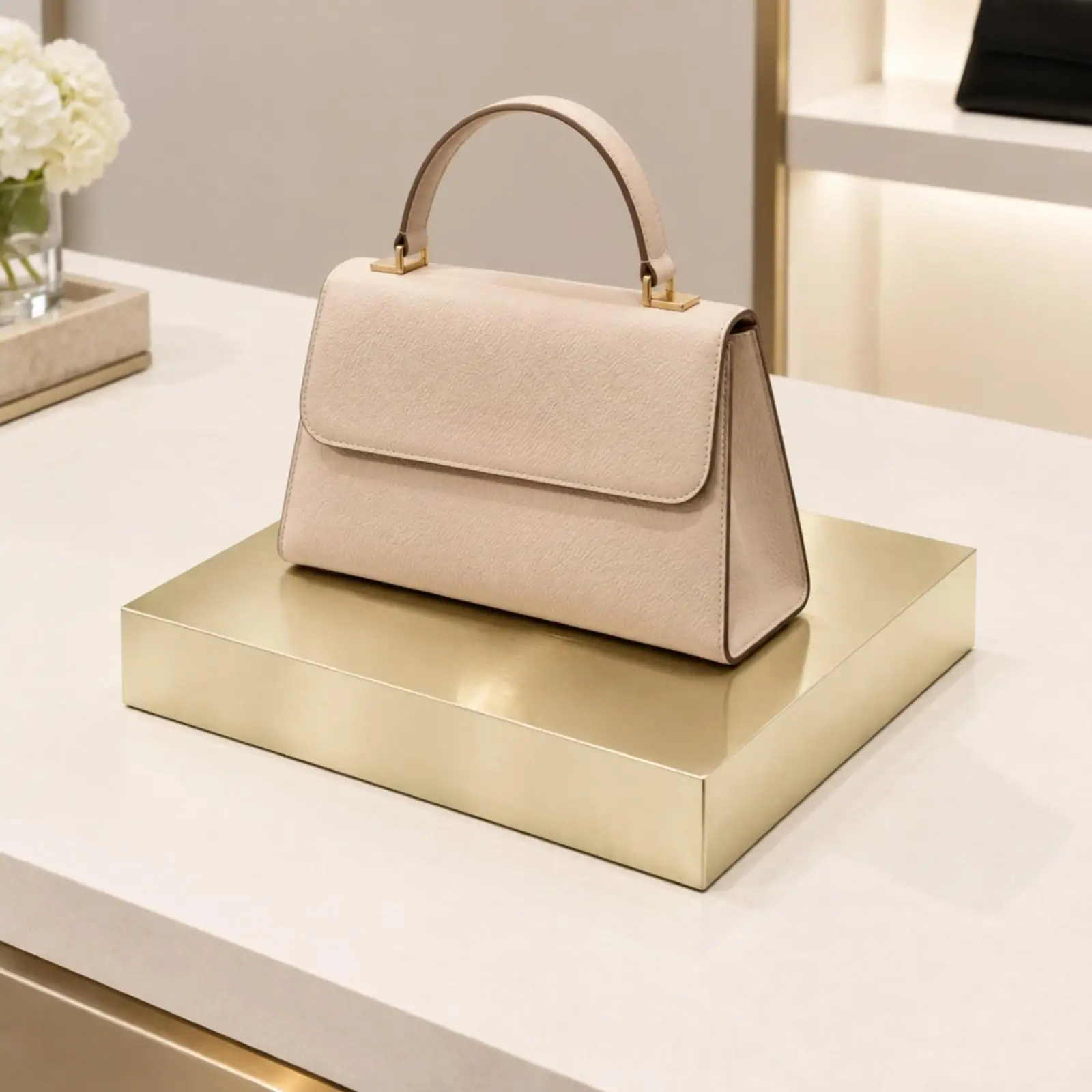Durable Metal Display Pedestal Riser for Boutique Counter Jewelry Cosmetic Showcase Shelf Display Stand