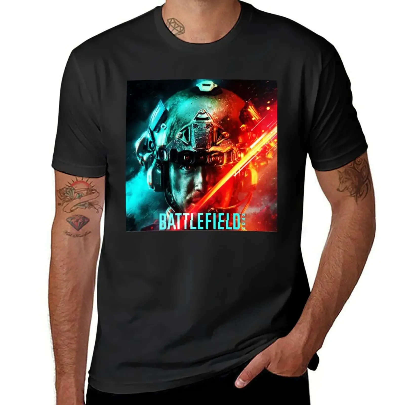 Battlefield 2042 T-Shirt vintage korean fashion mens graphic t-shirts pack