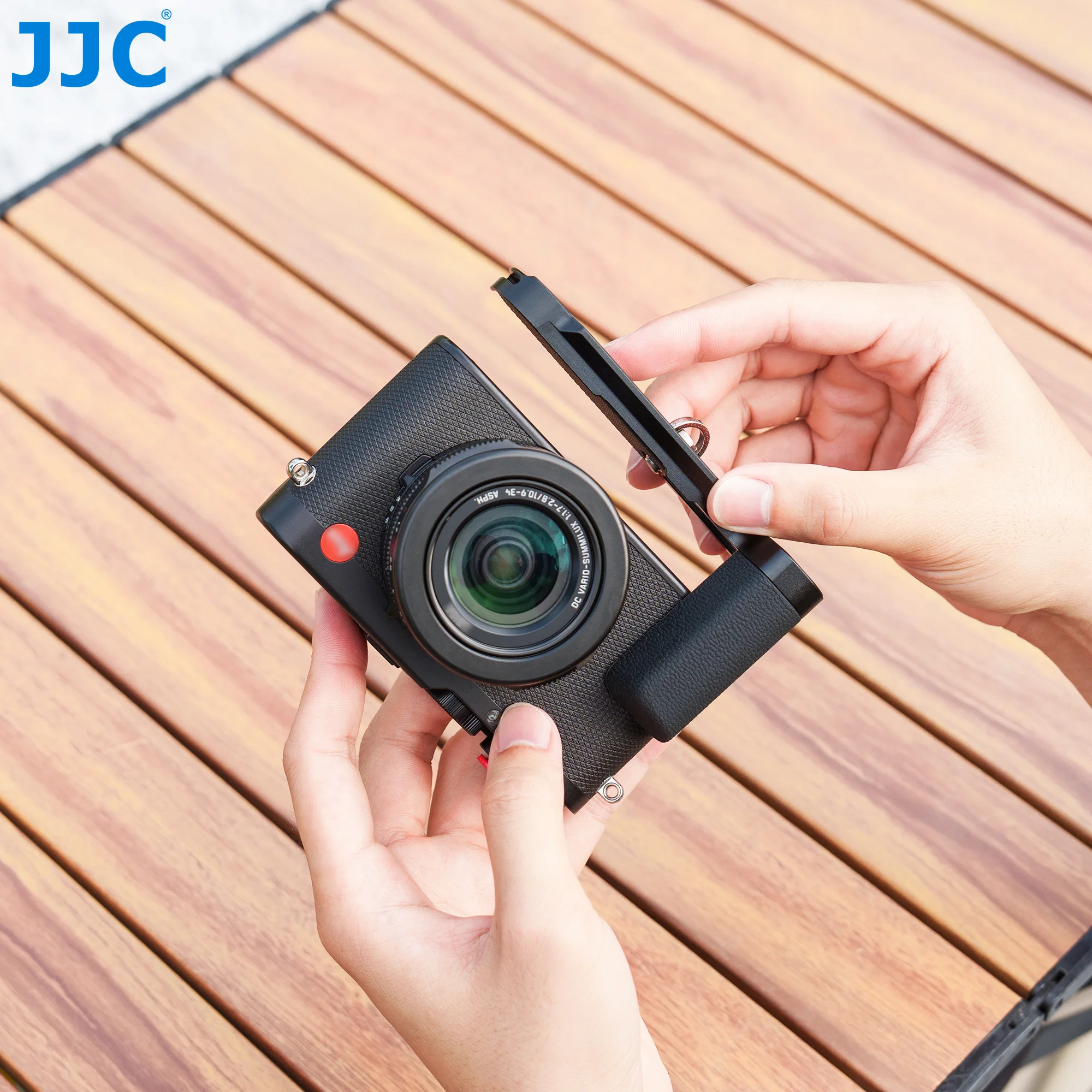 JJC Metall-Handgriff, rutschfester Handgriff für Leica D-Lux 8, Kamerazubehör, L-Halterung mit Arca Swiss Typ Schnellverschluss – Detail 9