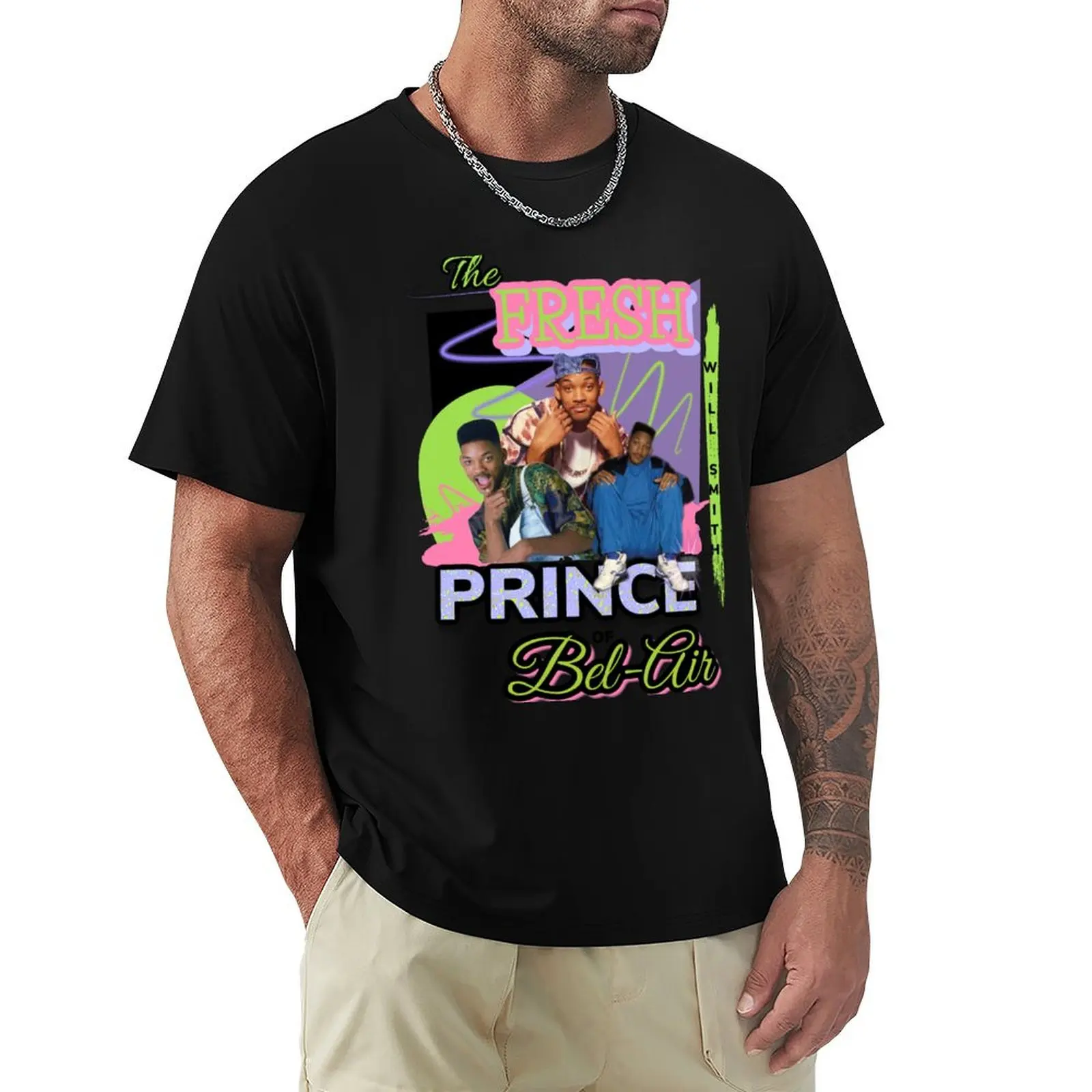 

The Fresh Prince T-Shirt anime figures oversize t-shirts man black t shirts for men