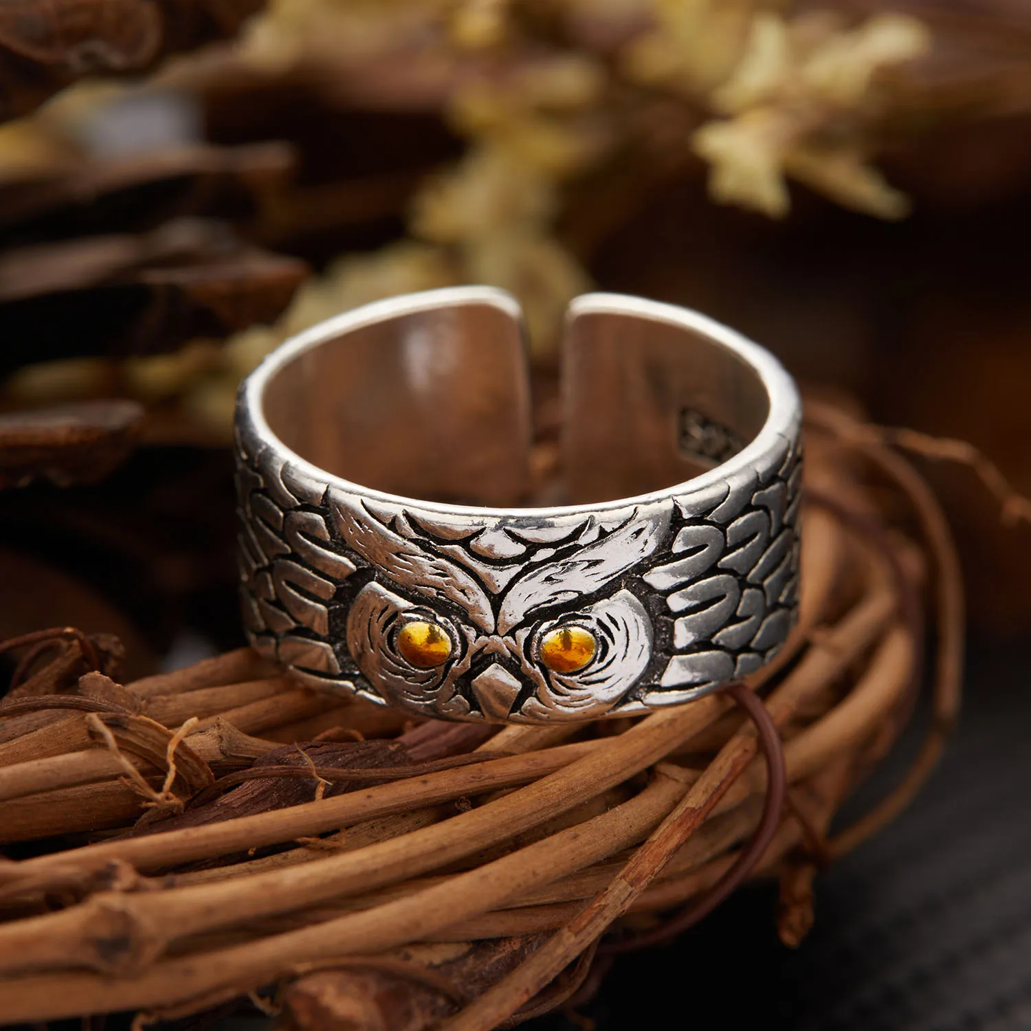 Vintage Silver Color Butterfly Ring For Women Versatile Fashion Girl Accessories Owl Angel Wing Animal Irregular Rings Jewelry