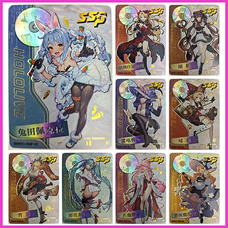 

Anime Goddess Story Rare SSP Refraction Card Kirisame Marisa Yae Miko Hatsune Miku Toy for boy Collectible Card Birthday Present