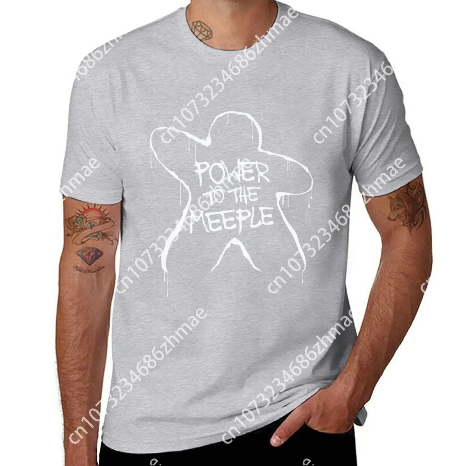 Camiseta De Power To The Meeple Para Hombre, Camisa Con Estampado De Boardgames, Blondie, Personalizada image 2
