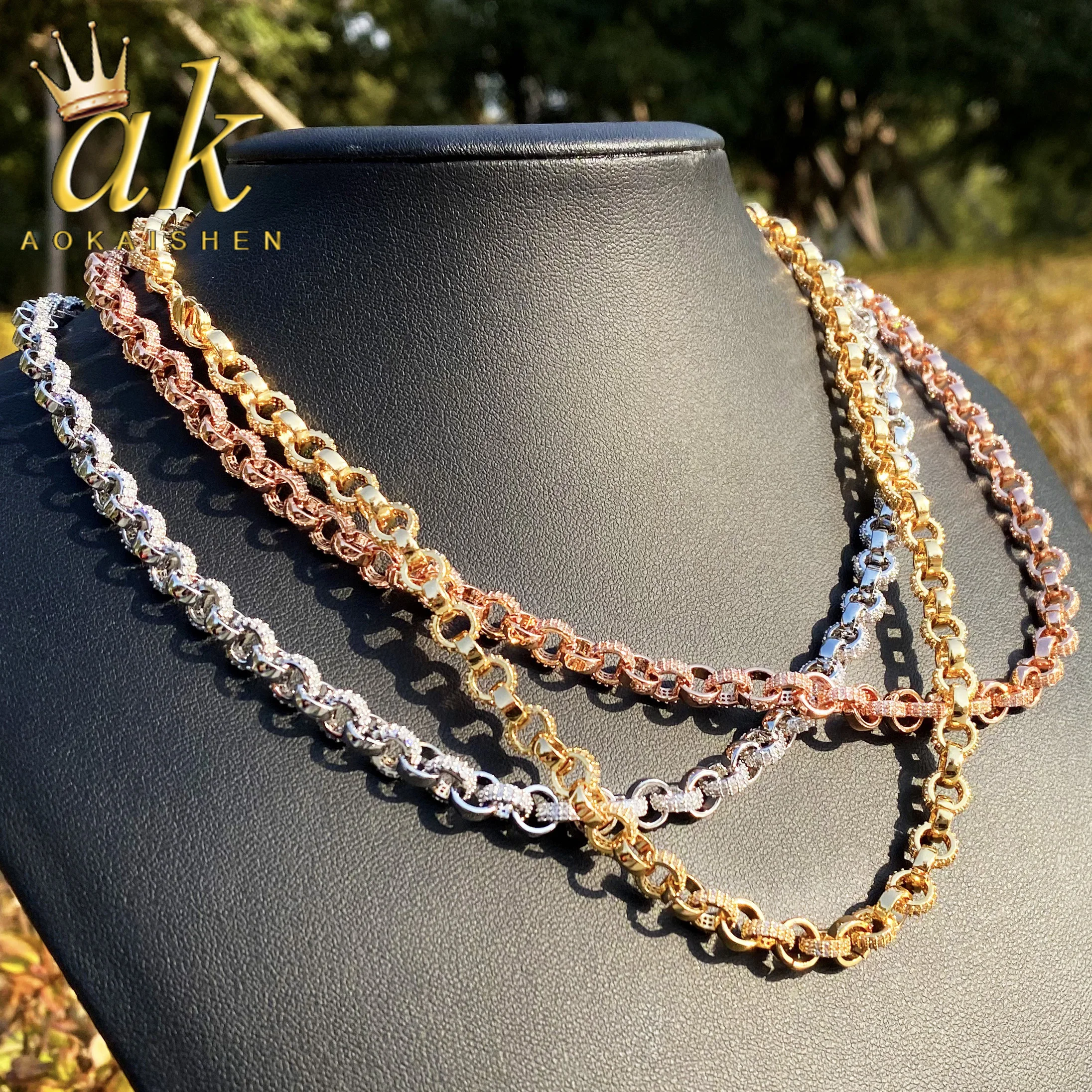 

Aokaishen крошечная цепь Belcher для женщин сверкающее ожерелье чокер с настоящим золотым покрытием хип-хоп ювелирные изделия