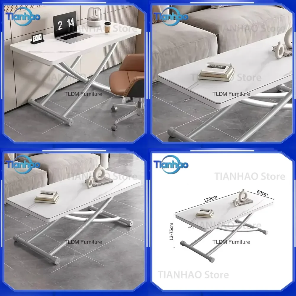 Lift Up Modern Coffee Table for Rectangular Folding Multifunction Trendy Center Coffee Table Unique Minimalist Furniture