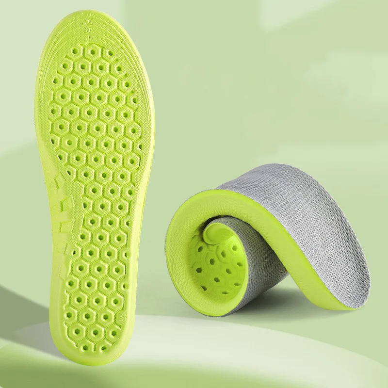 Sport stoßdämpfende Einlegesohlen für Laufschuhe, Memory-Schaum, bequem, weicher Fuß, schweißabsorbierend, atmungsaktiv, Fußgewölbe-Stützeinlage