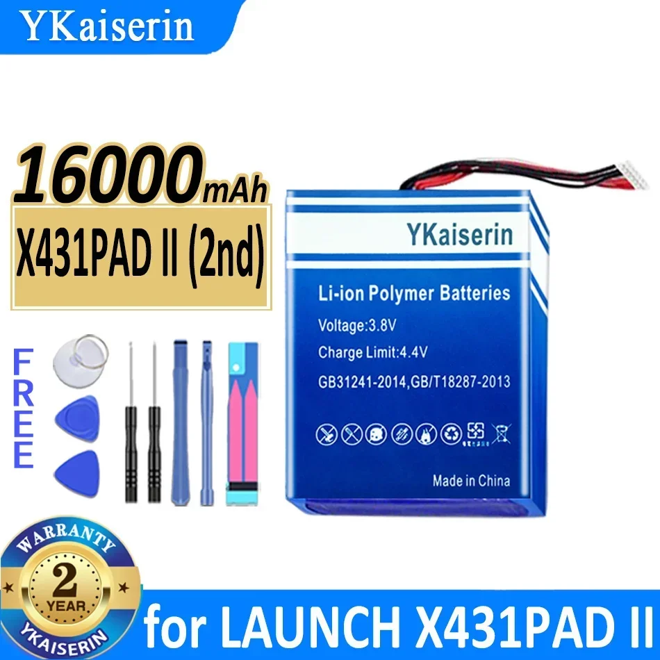 

Аккумулятор YKaiserin емкостью 16000 мАч для LAUNCH X431PAD II 2 X431PAD2 Bateria