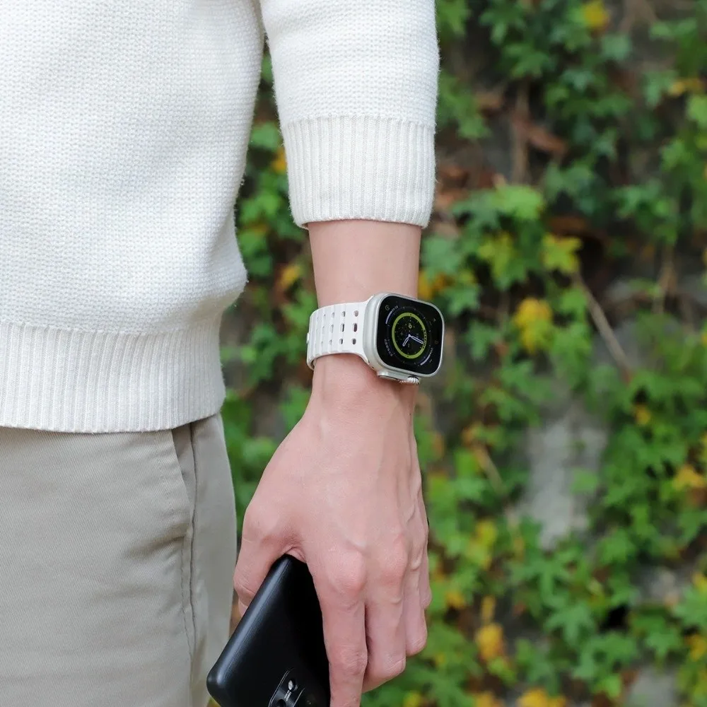 Silikonowy pasek do smartwatcha z magnetycznym zapięciem 42/44/45/49MM, pasek 38/40/41MM do Apple Watch Series 11/10/9/8/7/6/Ultra 3/SE 3