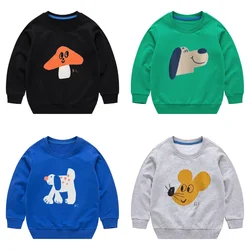 2024 New Autumn Boys Sweatshirts Cotton Kids Hoodies Casual Cartoon Printting Shirts Baby Boy Clothing 2-7 Years Children Tops