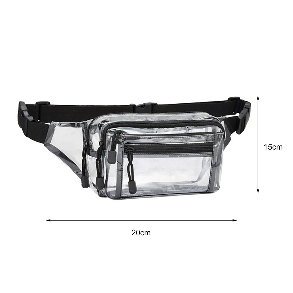 Waterproof Waist Packs Fashionable Transparent Chest Bag Men Women Unisex Wallet Mini Crossbody Bag for Outdoor Sports Travel