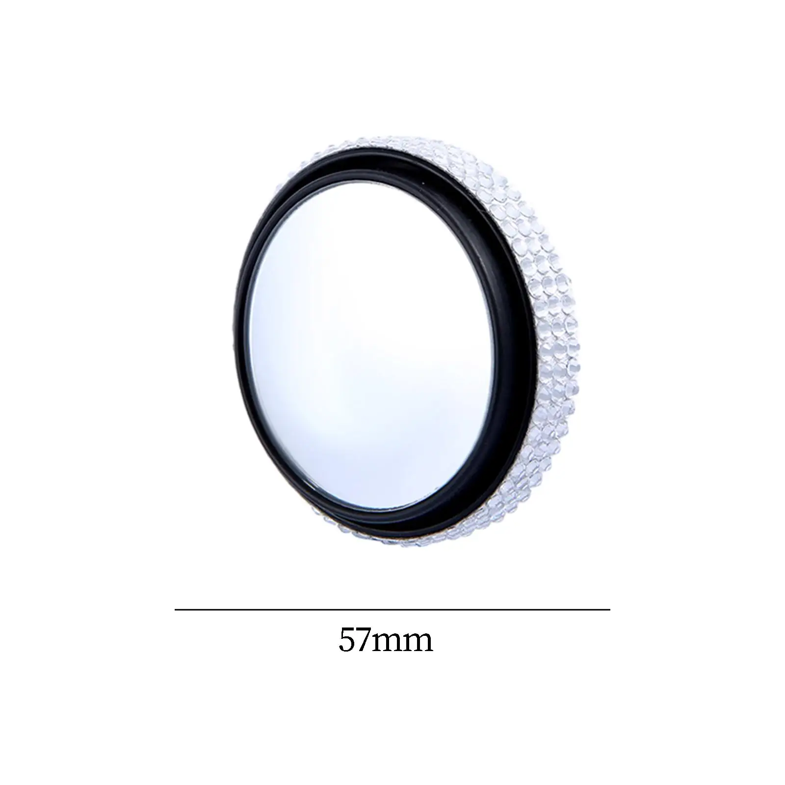 Vehicle Blind Spot Mirror PP Frame Clear Glass 360 Degree Adjustable for Car Truck SUV RV Van