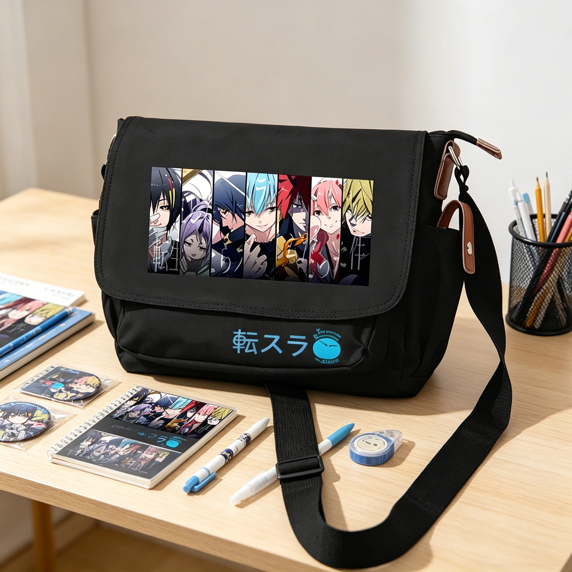 

That Time I Got Reincarnated as a Slime Oxford Bookbag Kawaii Girls School Bags Cartoon Crossbody Bags Travel Adjustable Daypack