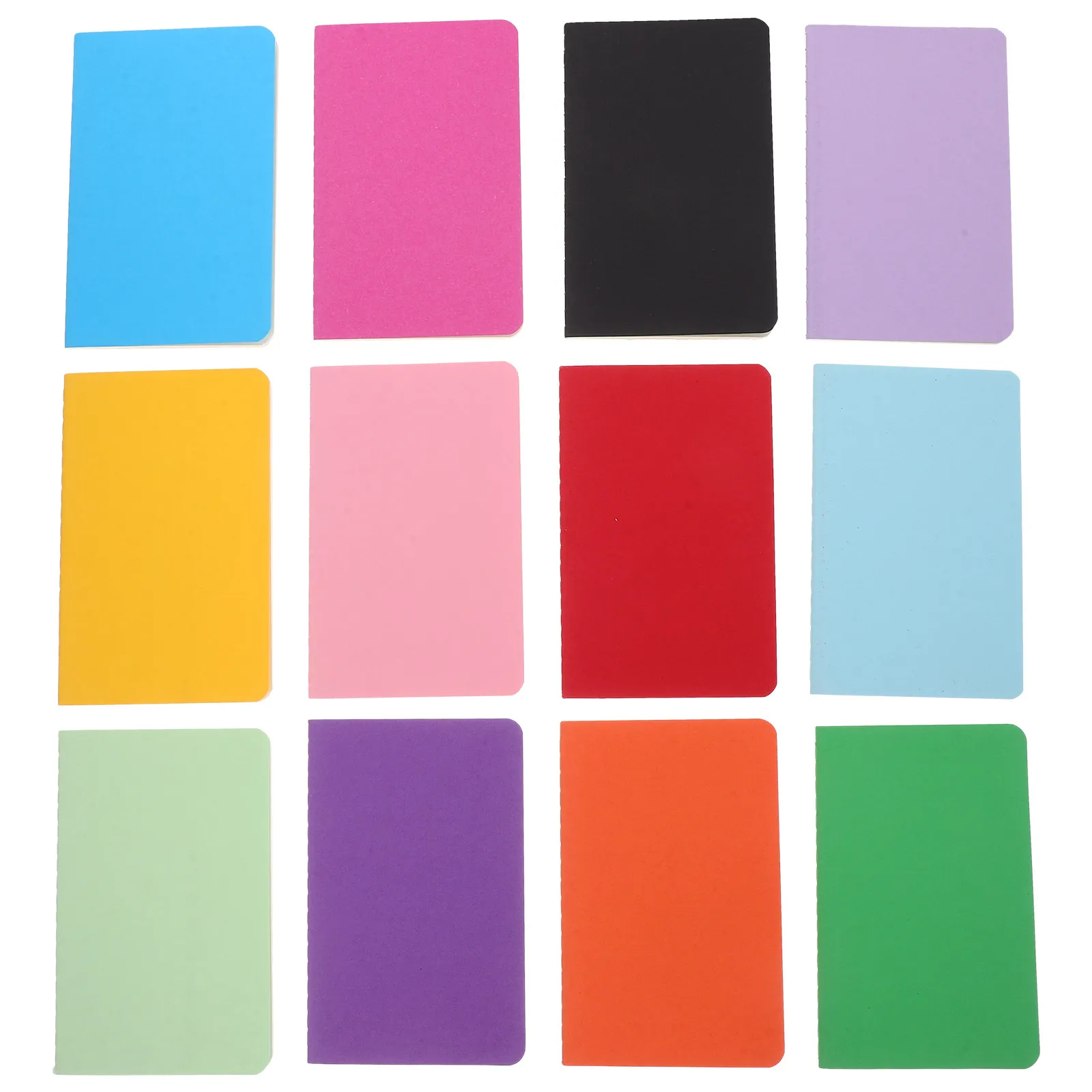 12Pcs Stylish Compact A6 Notepads Thickened Pages Sturdy Cover Multipurpose Lined Notebook for Office Home Travel Journaling