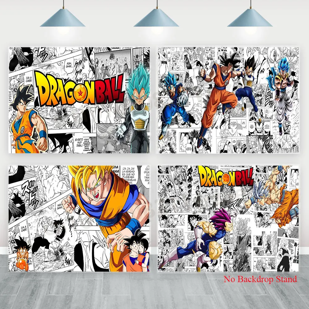 

Фон для фотосессии в стиле Dragon Ball для мальчиков, декор для первого дня рождения, украшение для детской комнаты, баннер для фотостудии, для детского праздника