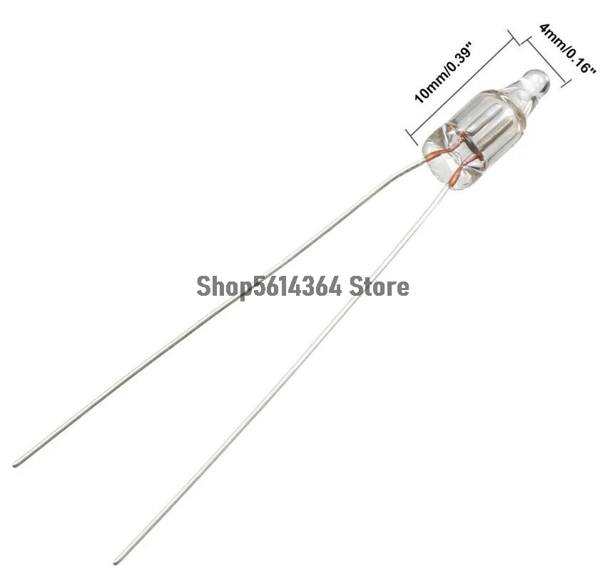 100Pcs F4 4x10mm Super Bright Red Light Neon Light Bulb Indicator Lamp