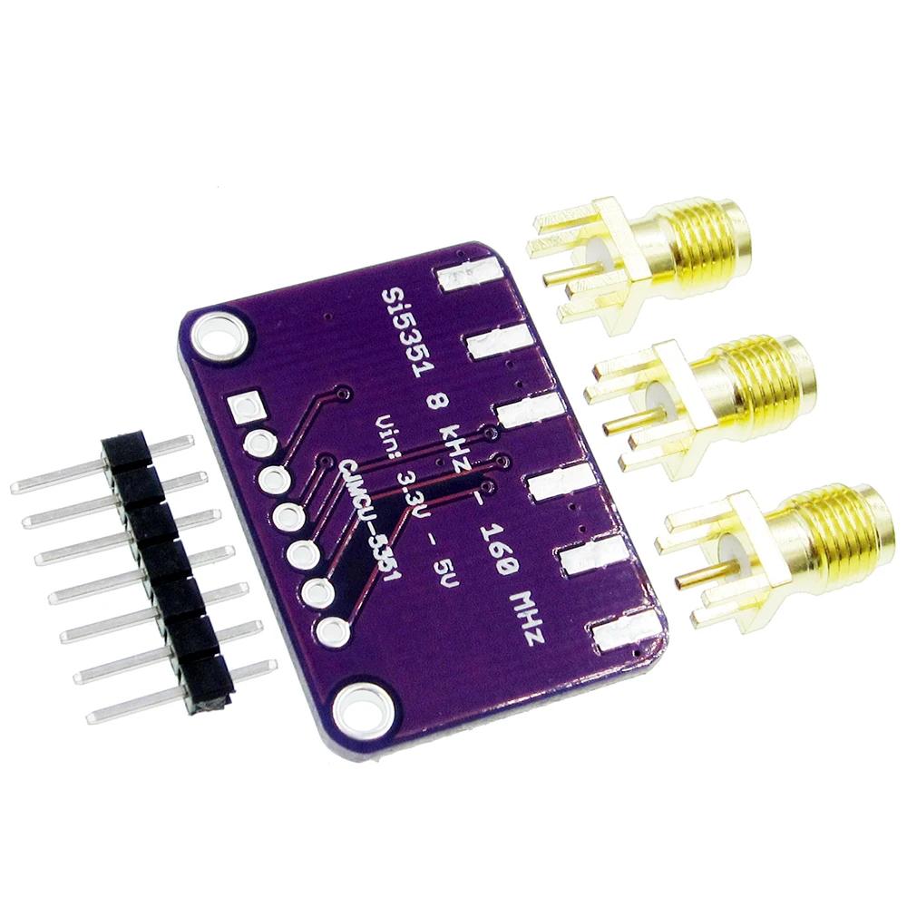 2PCS CJMCU 5351 Si5351A Si5351 Clock Signal Generator Breakout Board For IDE I2C Controller SMA Connector 3.3V LDO Regulator