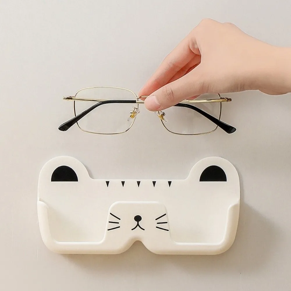 Portable Easy To Install Cat Glasses Frame Seamless Cute Wall Mounted Eyeglass Frame Shelf Sturdy Glasses Holder Door