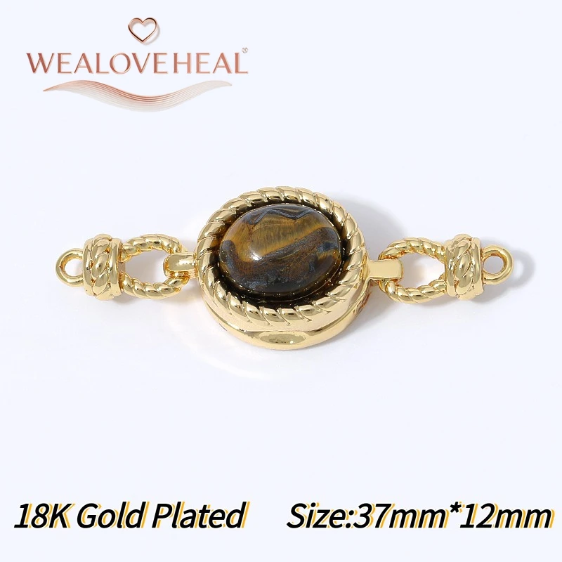 1 Stück 18K vergoldete Messing-Ovalbox mit Magnetverschluss und Mikro-Pavé-Zirkonia mit Edelstein für DIY-Halsketten, Armbänder und Schmuckherstellung – Detail 29
