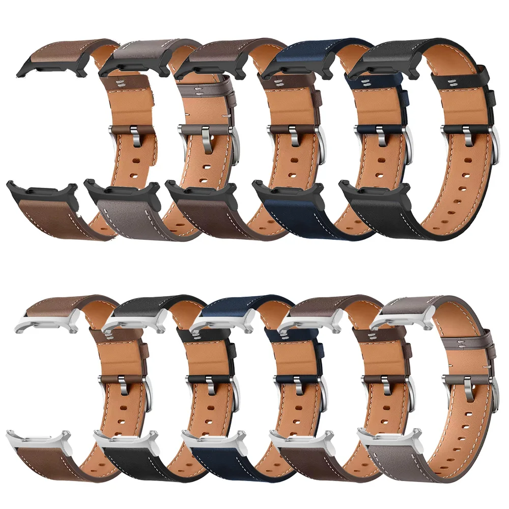 Vintage Leather Bracelet For Samsung Galaxy Watch Ultra Genuine Leather Band Watch 7 Ultra 47mm Strap Replacement Belt Wristband