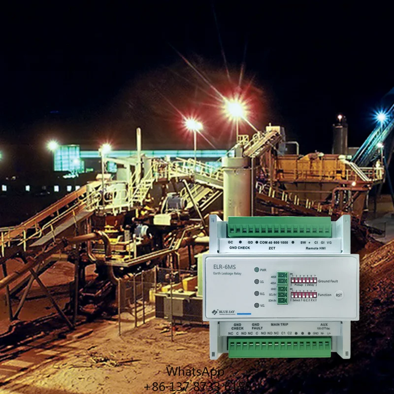 110-240 VAC DC Ground Fault Earth Leakage Relay For Mining Industry