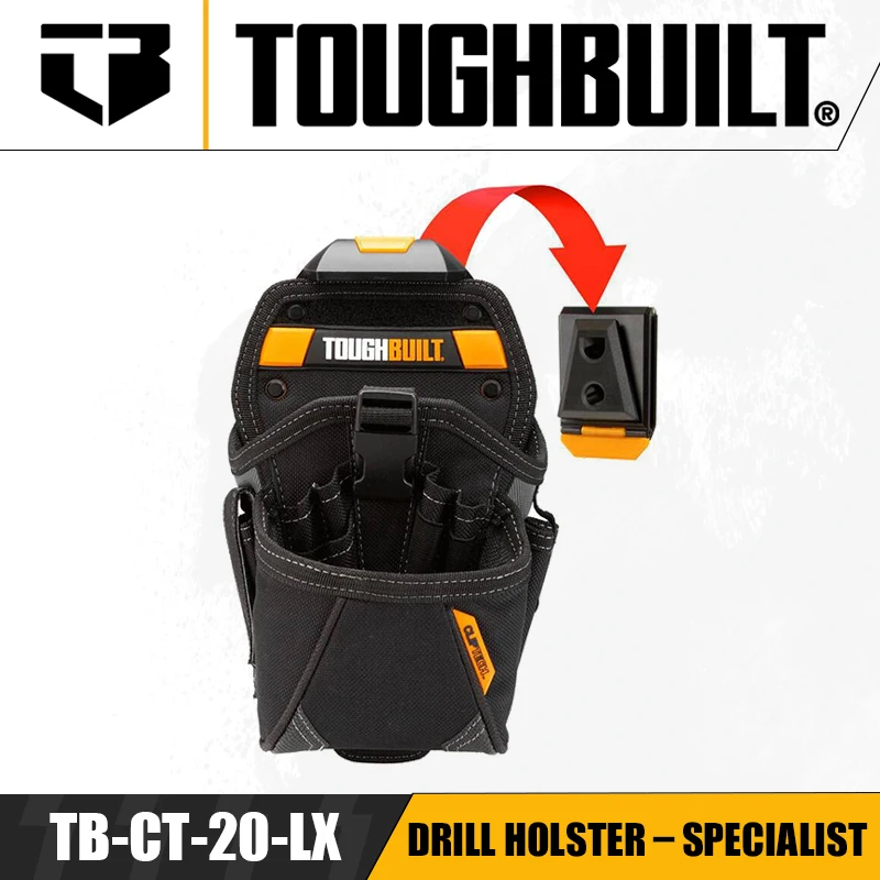 

TOUGHBUILT TB-CT-20-LX Drill Holster – Specialist Hand Drill Belt Pouch Repair Installation Portable Storage Tool Bag