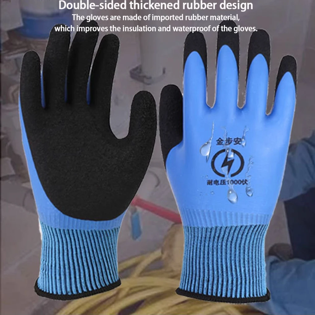 1000V Electrician Insulated Glove Thin Ultra-Thin Electric Shock Protection Anti Slip Texture High Elasticity Touch Screen Glove image 2