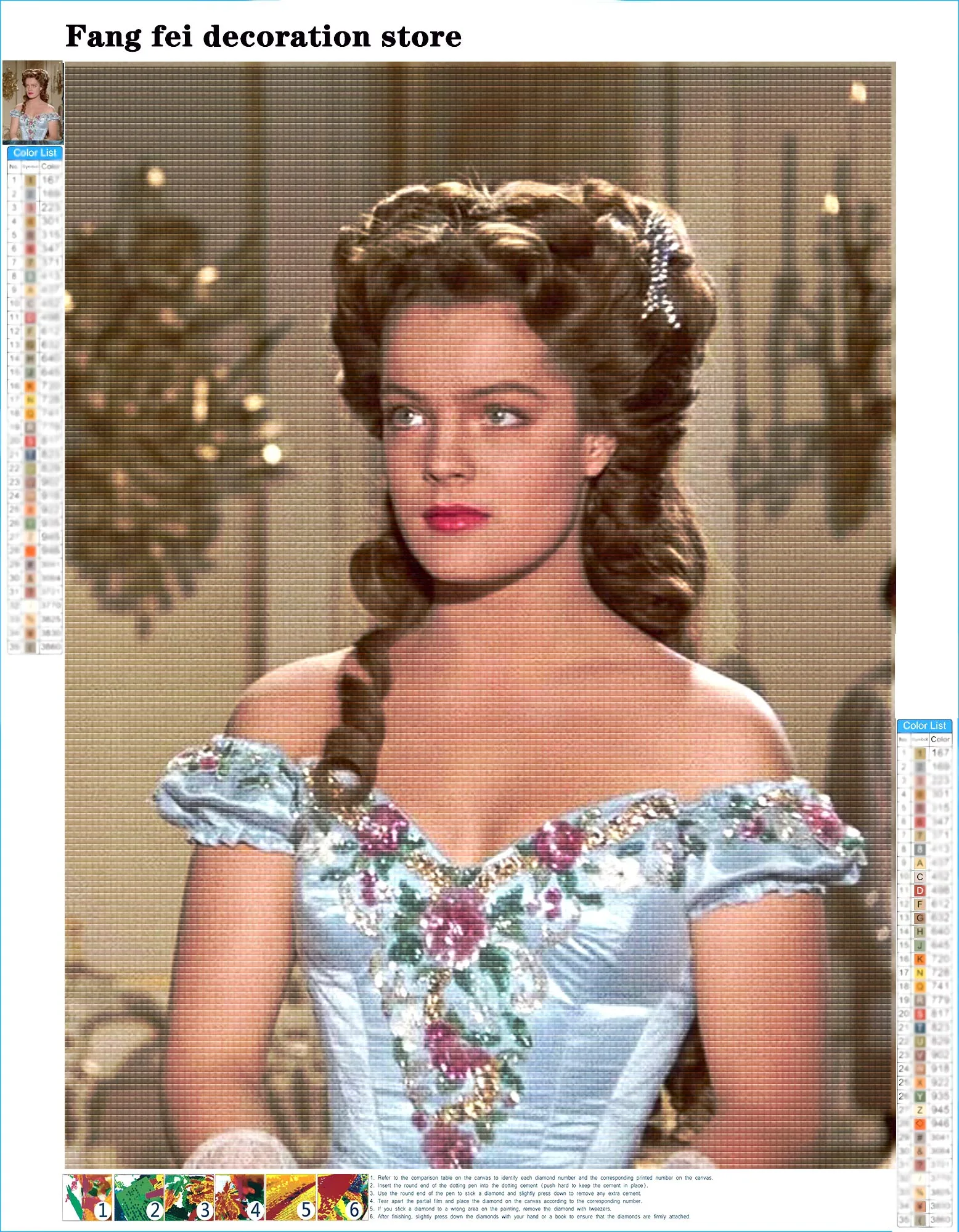 Diy Full Diamond Picture Romy Schneider Diamond Mosaic Painting Princess Sissi Famous Actors For Fans Bar Restaurant Wall Art