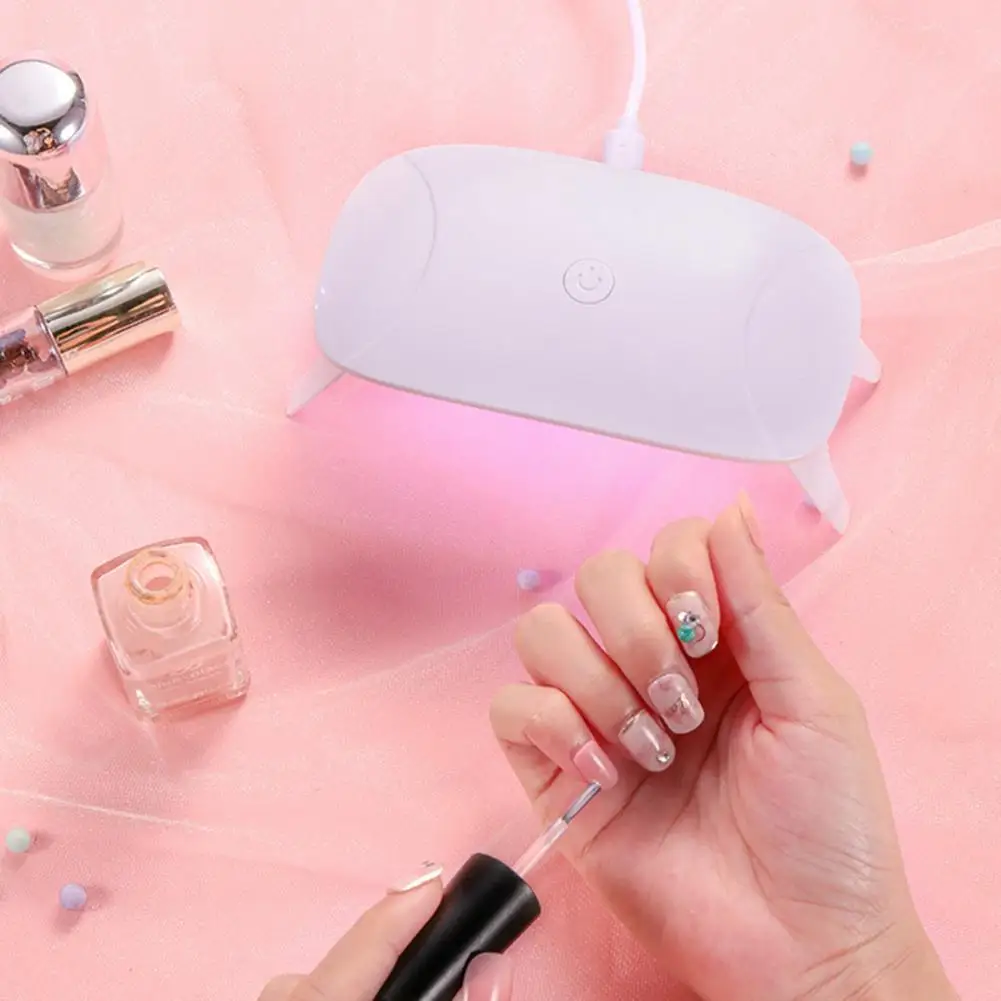 Mini Nail Dryer Machine Portable UV Lamp DIY Home Manicure Lamp for Gel Based Manicuring Nail Tool with USB Cable