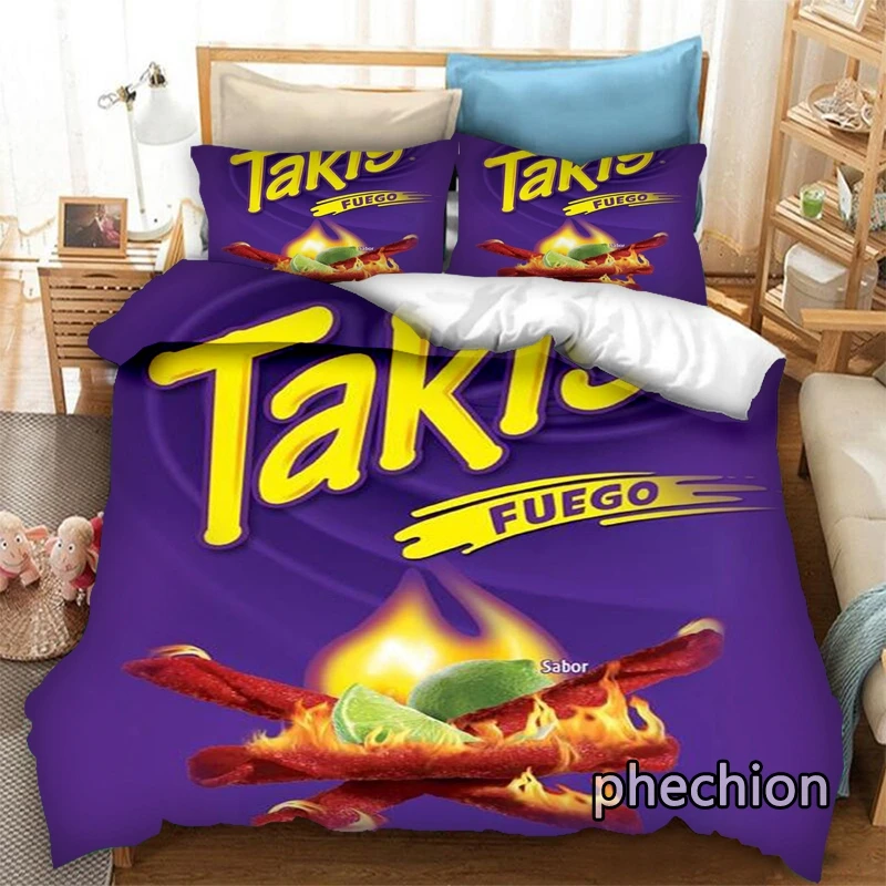 phechion Snacks Takis 3D Print Bedding Set Duvet Covers Pillowcases One Piece Comforter Bedding Sets Bedclothes Linen K275