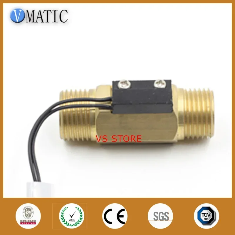 Free Shipping High Reliable Brass Calorifier Liquid Sensor Magnetic Flow Switch VC2260