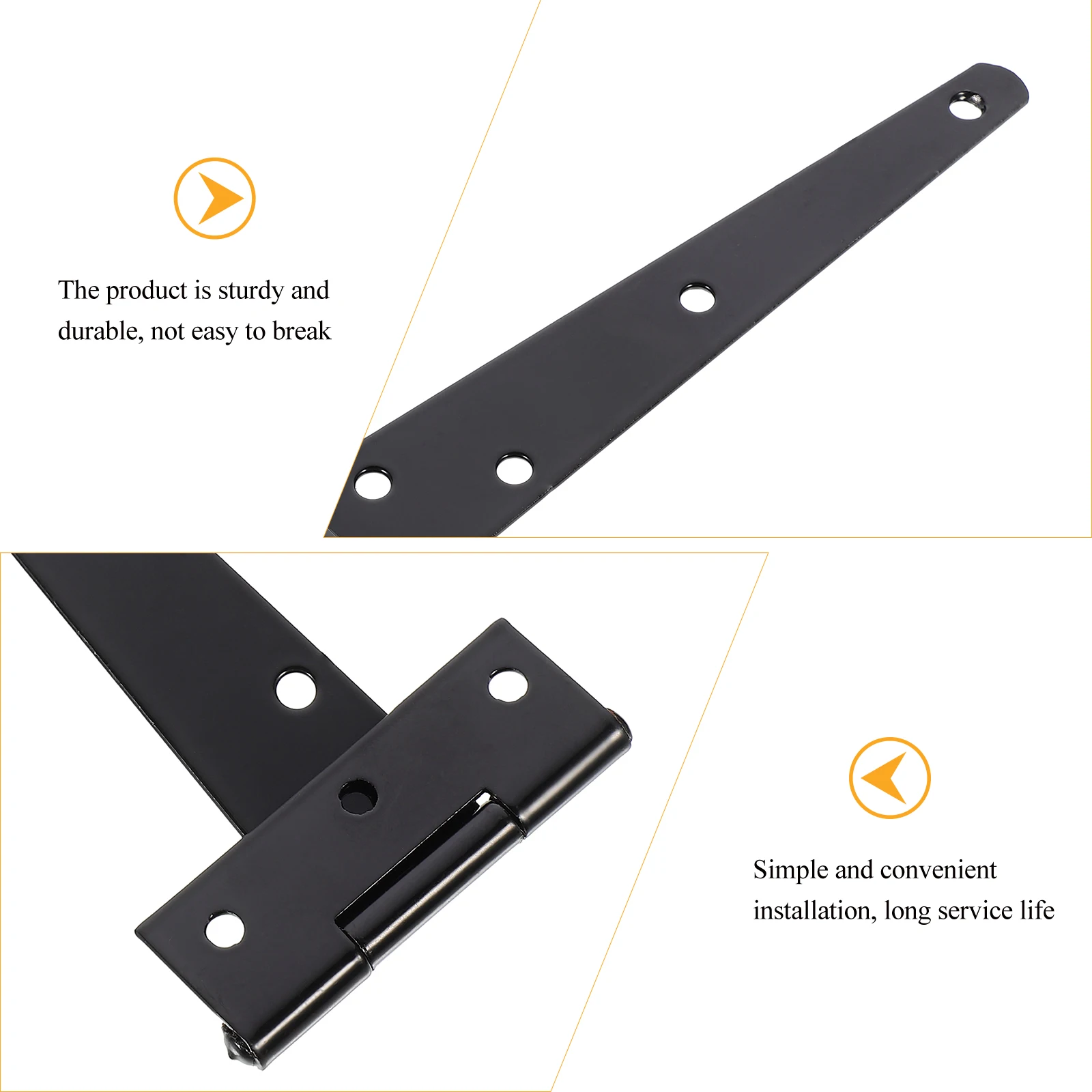 

Heavy Duty Hinge Triangular Furniture Door Accessories Low Carbon Steel Gate Room T Shape Inches Heavy Hinges Practical