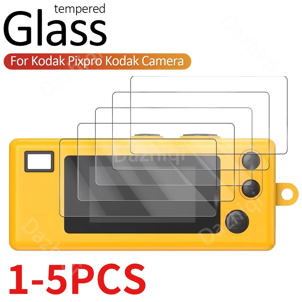 1-5 piezas de vidrio templado transparente HD para cámara Kodak Pixpro, película protectora de pantalla para cámara Kodak Keychain, películas de vidrio para cámara