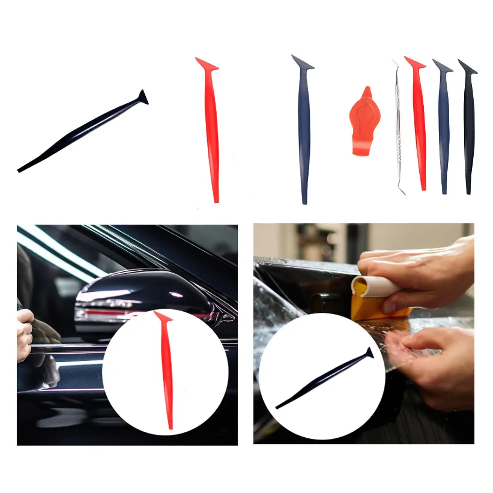 Car Vinyl Wrap Tool Edge Scraper Scratchless Flexible Car Film Trimming Tool